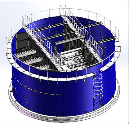 Los tanques de almacenamiento subterráneos de las aguas residuales del tanque de Uasb del biogás de SABR 17 toneladas